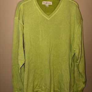 Tommy Bahama Lime Green V-Neck Sweater